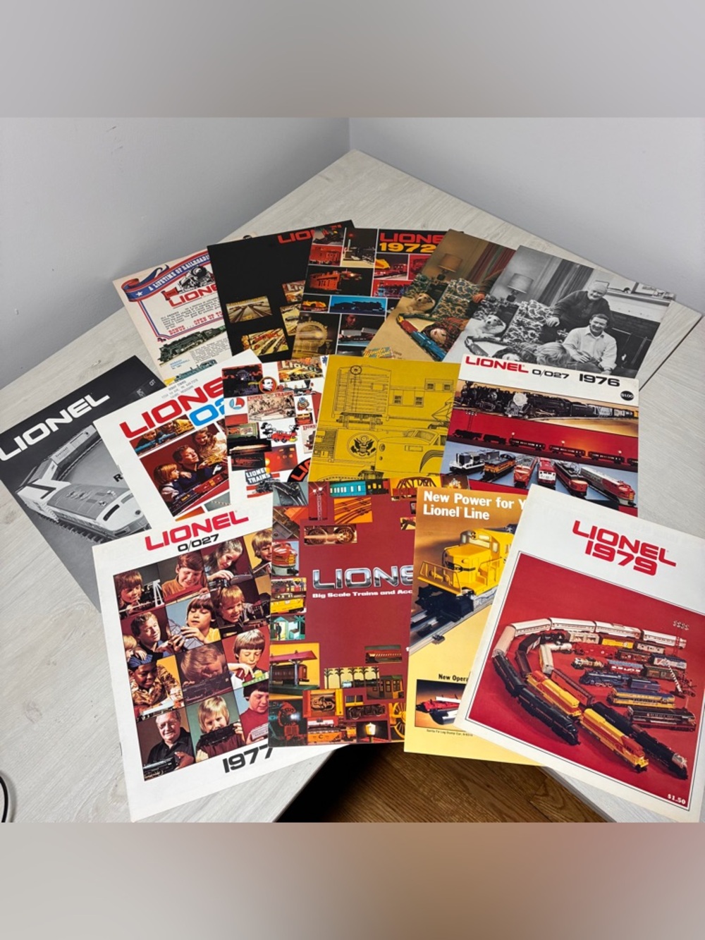 Lot of 1970s Lionel Vintage Train Catalogs O Gauge Railroad Hobby Collectible